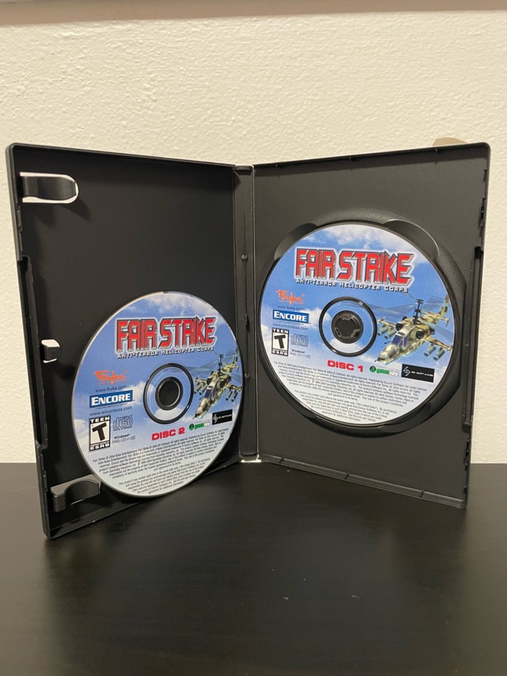Fair Strike Anti-Terror Helicopter Corps PC Game 2-Disc Set Windows CD-ROM 2004